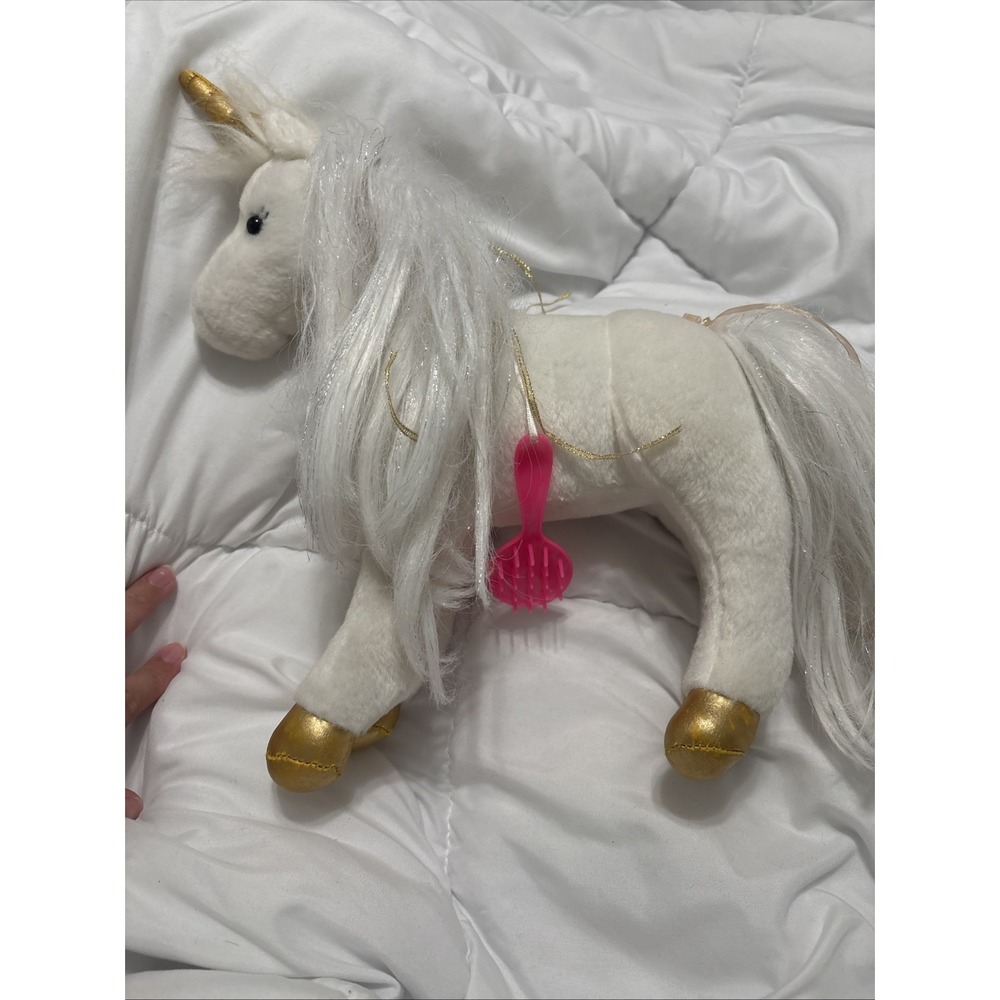 DOUGLAS 2018 White GOLDEN PRINCESS UNICORN 12" Plush Cuddle Toys